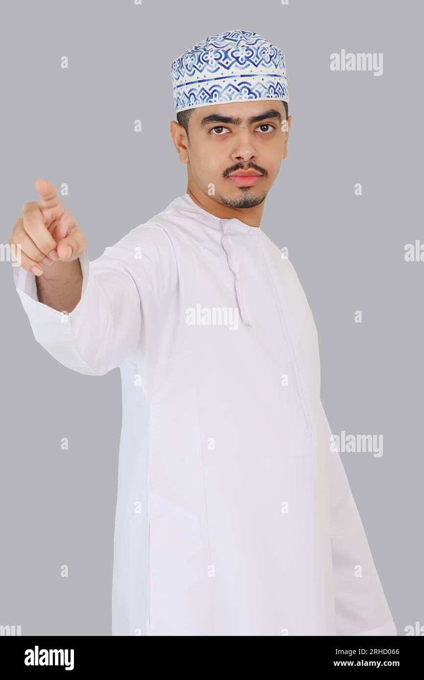 Omani Male making hand gesture Stock Photo Alamy
