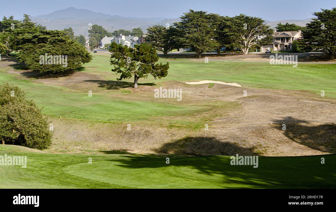 Golf course near Half Moon Bay. Stock Photo