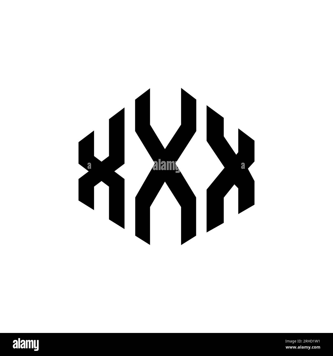 XXX letter logo design with polygon shape. XXX polygon and cube shape logo  design. XXX hexagon vector logo template white and black colors. XXX monogr  Stock Vector Image & Art - Alamy