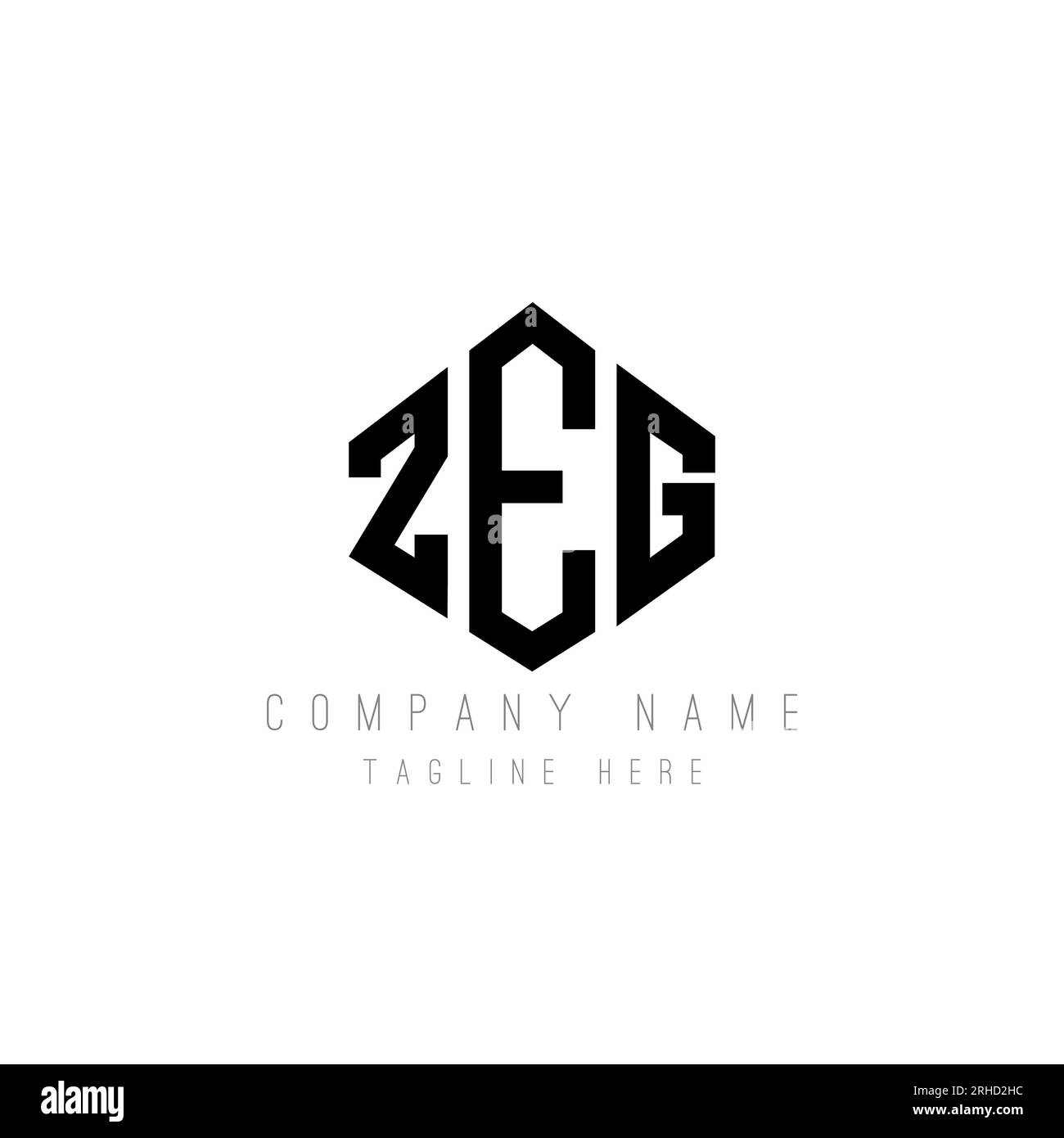 ZEG letter logo design with polygon shape. ZEG polygon and cube shape ...