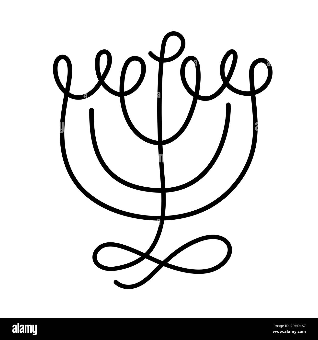 Menorah Hanukkah Shape Illustration Logo Icon Art Stock Vector Image