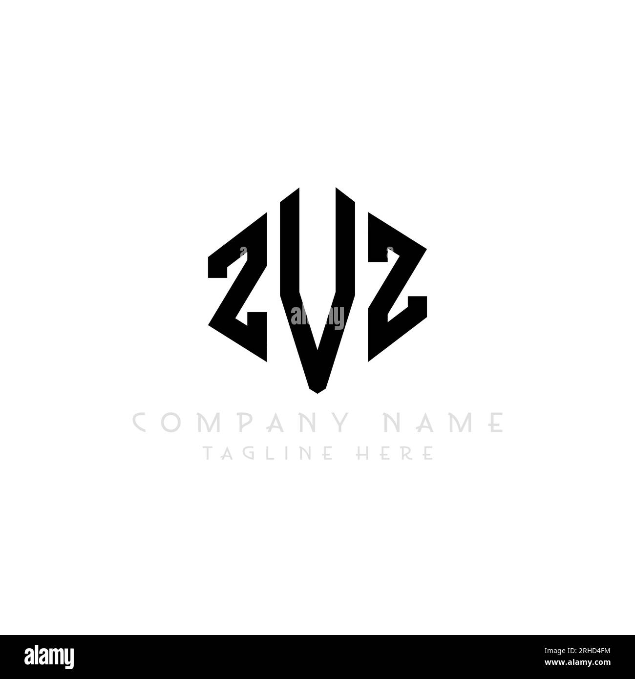 ZVZ letter logo design with polygon shape. ZVZ polygon and cube shape ...