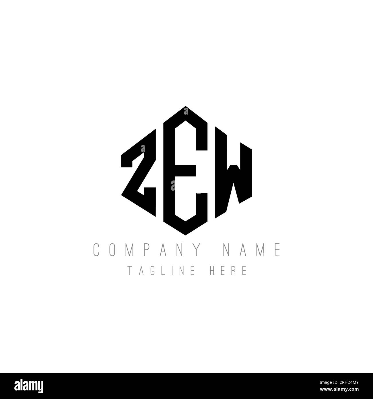 ZEW letter logo design with polygon shape. ZEW polygon and cube shape ...