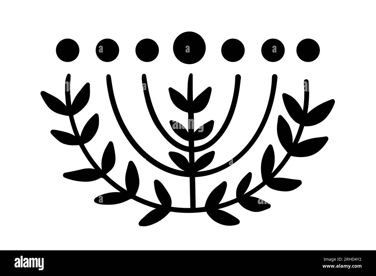 Menorah Hanukkah Shape Illustration Logo Icon Art Stock Vector Image