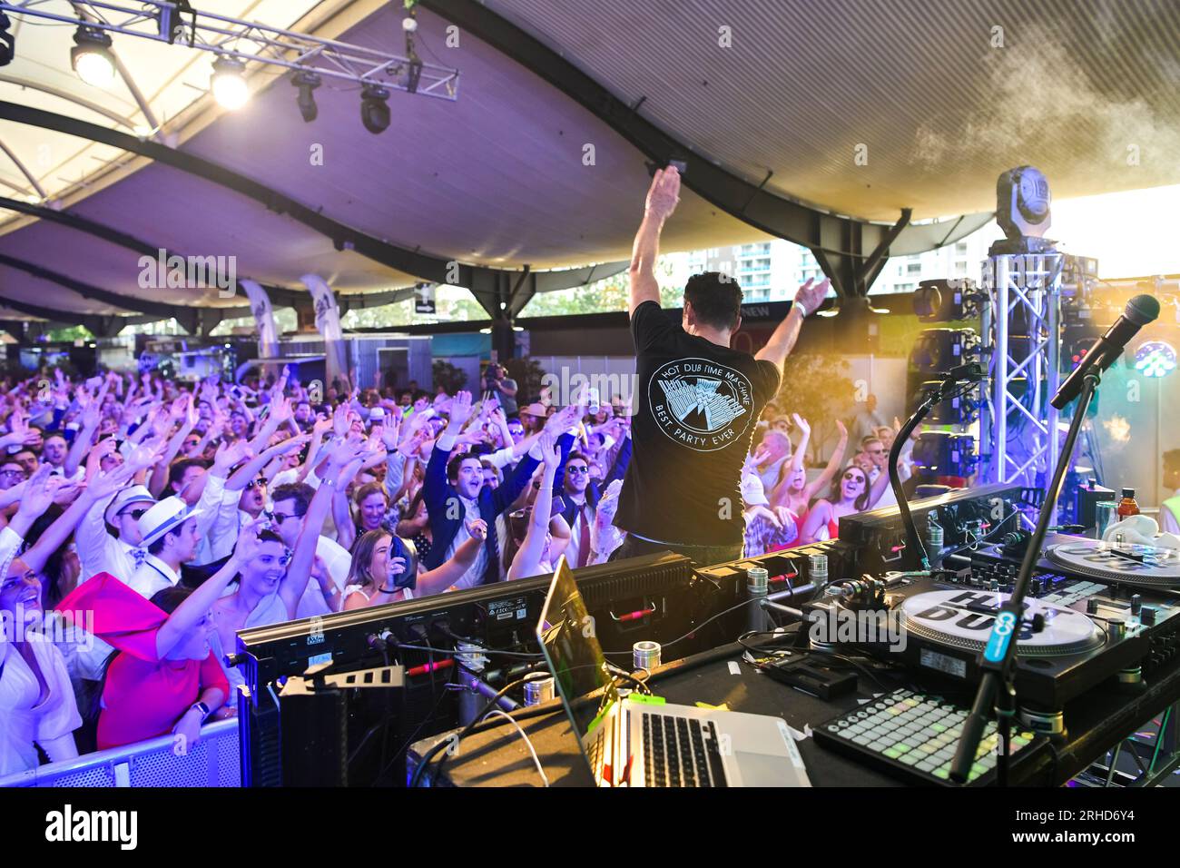 Sydney, Australia - November 2nd 2019 - Tom Lowndes (DJ Tom Loud), known professionally as Hot Dub Time Machine, an Australian DJ known for being the Stock Photo
