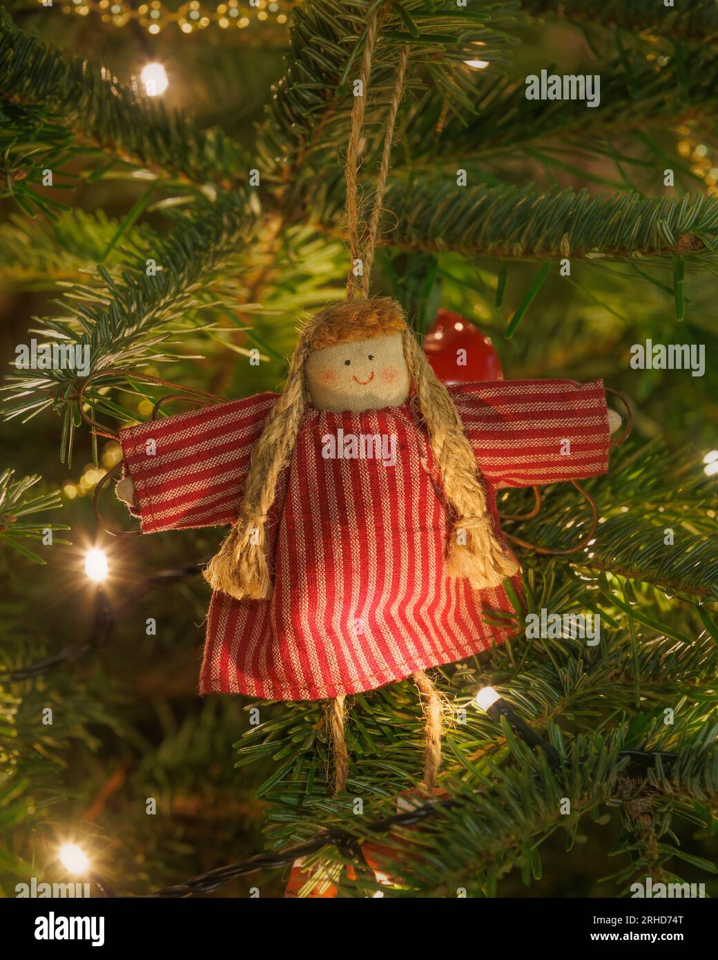 Rag doll christmas tree decoration Stock Photo
