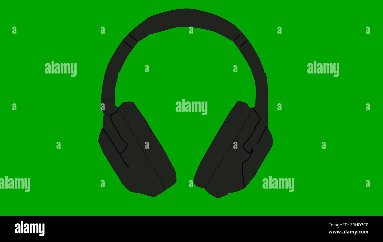 headphones download with green screen effect Stock Photo Alamy