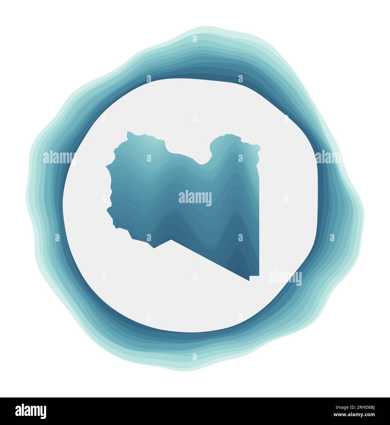 Libya logo. Badge of the country. Layered circular sign around Libya ...