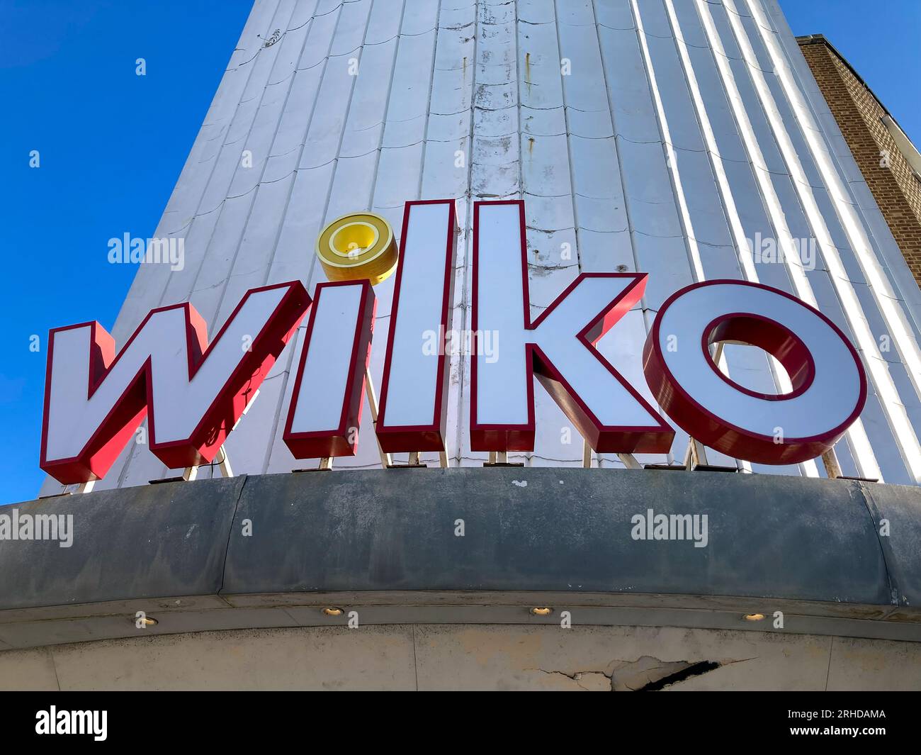 General view of a Wilko store in Ilford, London as the chain launches an administration sale with prices slashed on thousands of products. Stock Photo