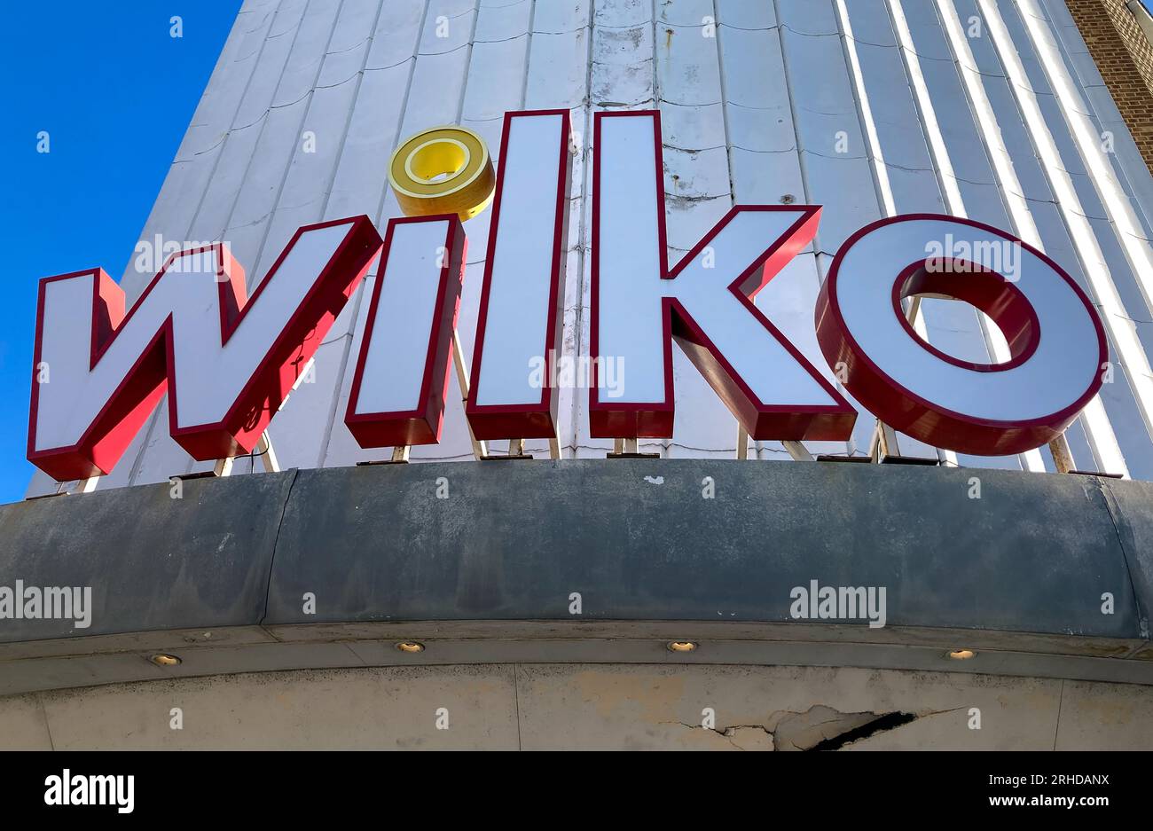 General view of a Wilko store in Ilford, London as the chain launches an administration sale with prices slashed on thousands of products. Stock Photo