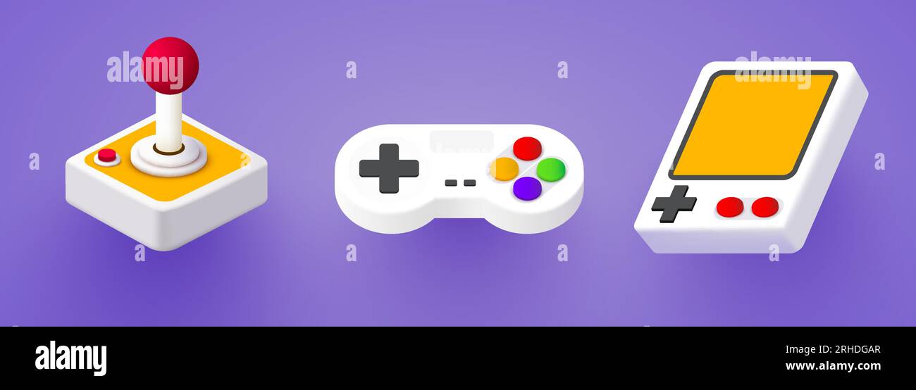 Set of gaming icons objects. Bell, star and padlock. Vector ...