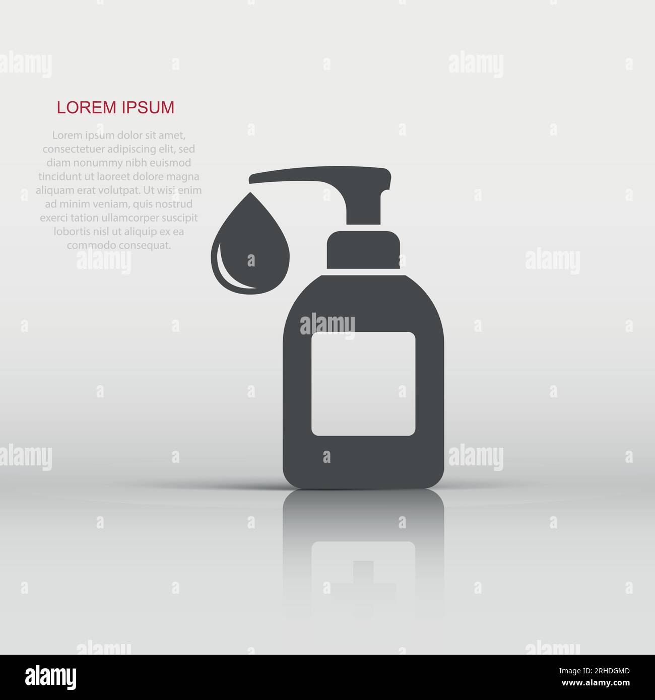 Hand sanitizer icon in flat style. Antiseptic bottle vector ...