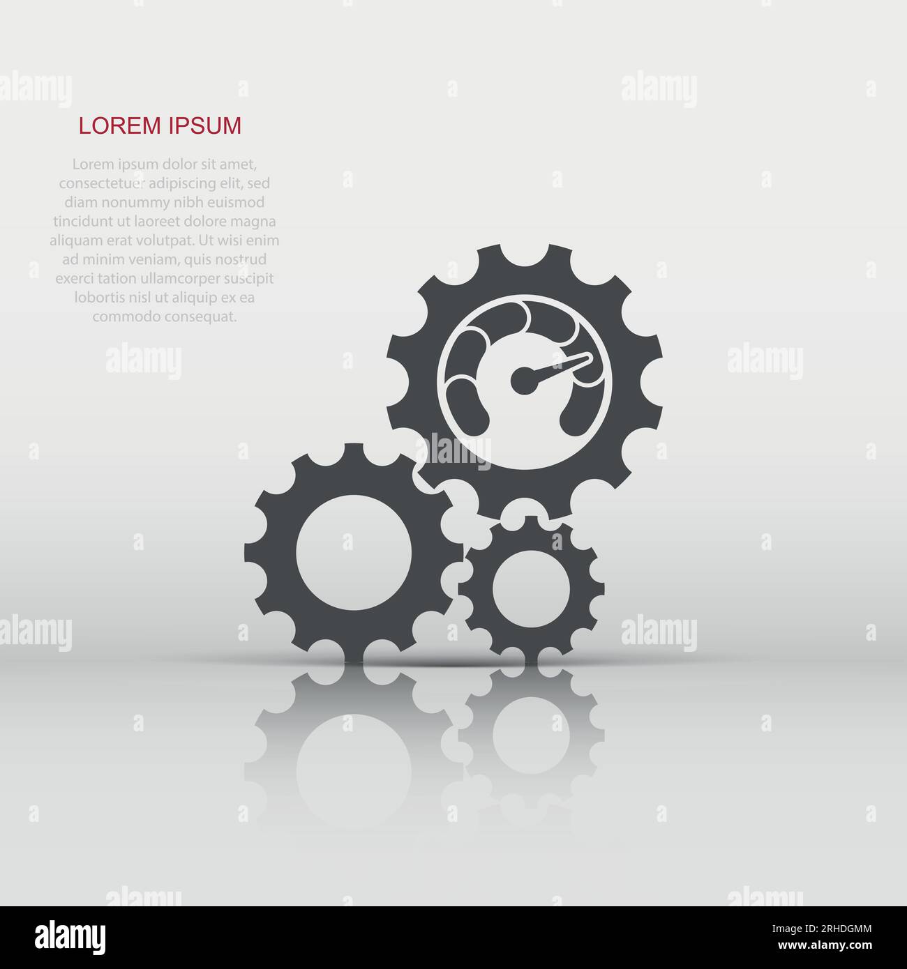 Productivity icon in flat style. Process strategy vector illustration ...