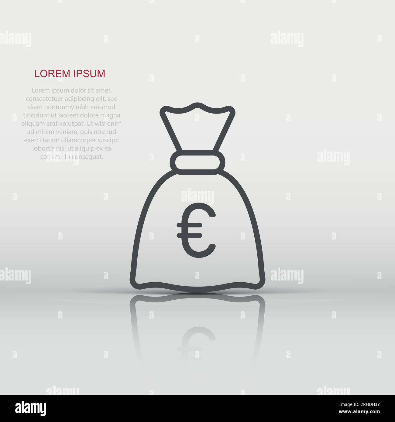 Money bag icon in flat style. Moneybag vector illustration on isolated ...