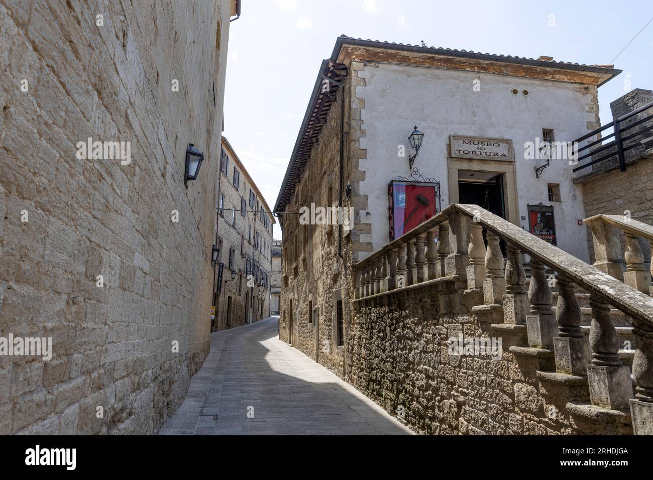 SAN MARINO, JULY 5, 2022 - View of Torture museum in the City of San Marino, Europe Stock Photo