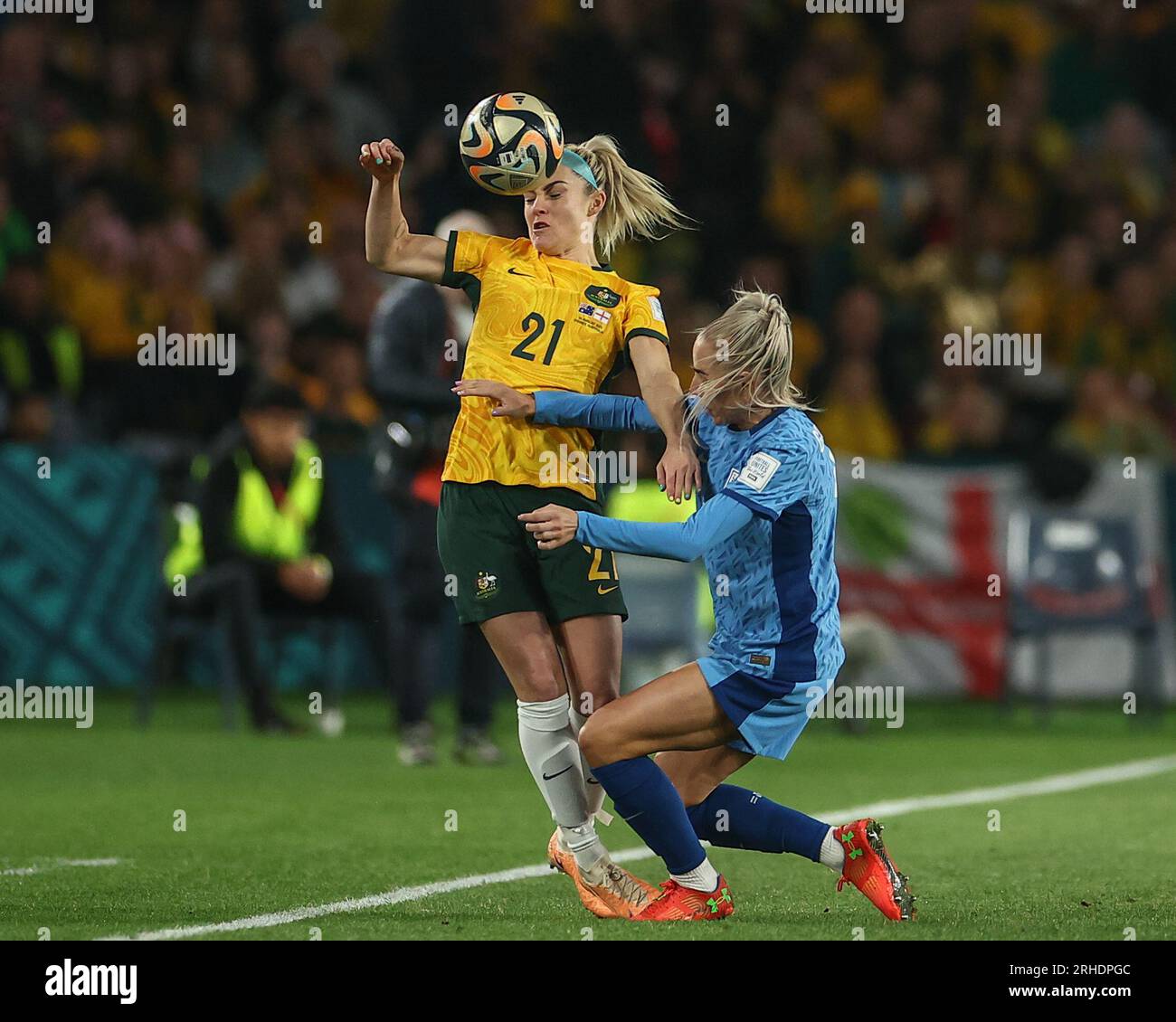Ellie Carpenter 21 of Australia heads the ball during the FIFA Women's