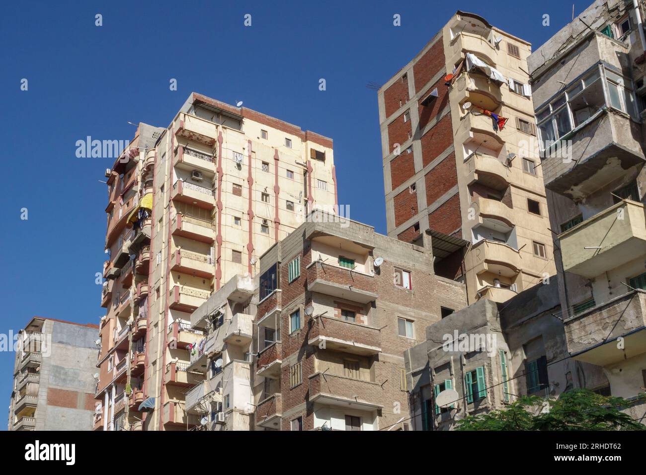 Apartment blocks in Alexandria, Egypt Stock Photo