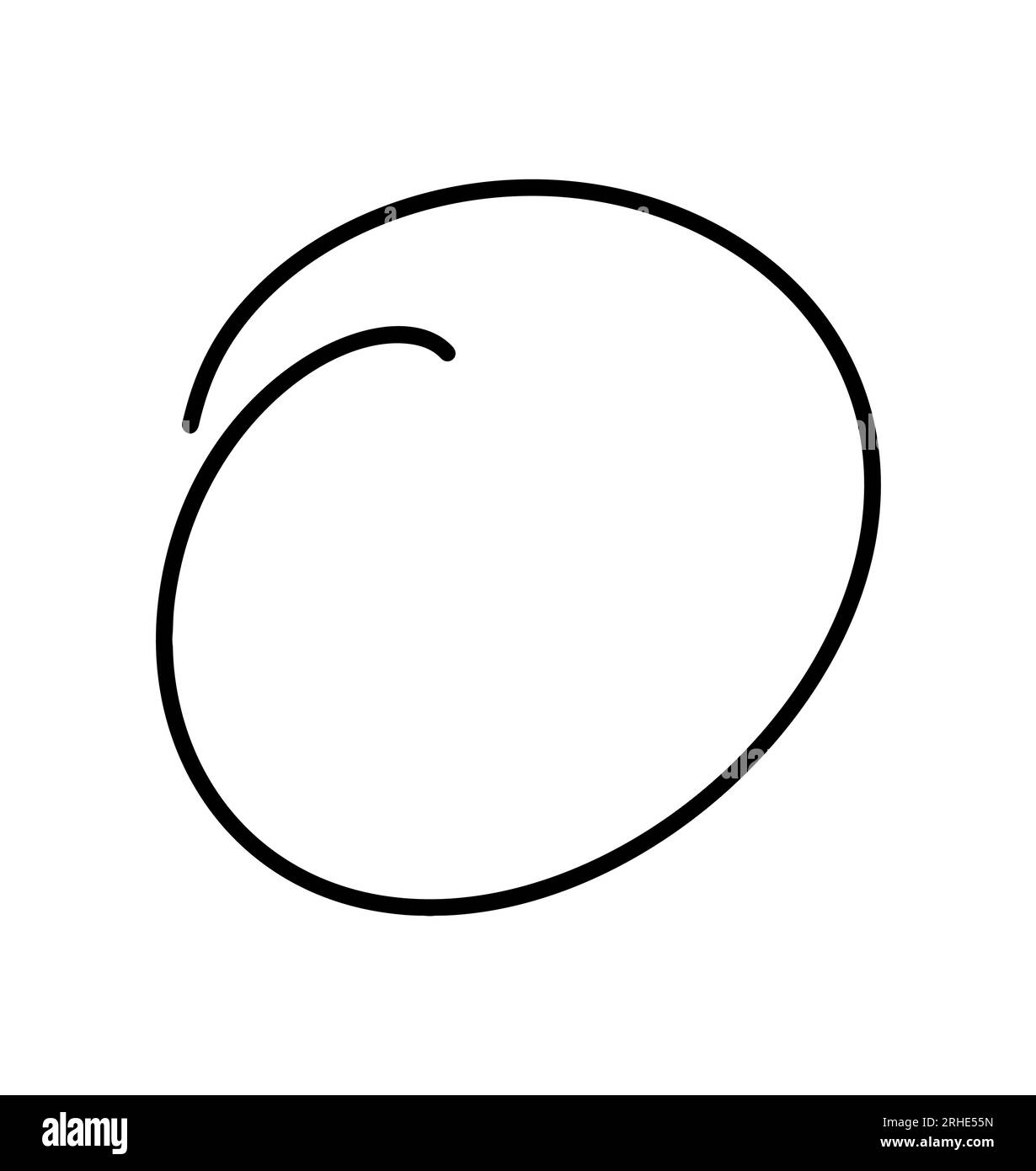 Hand drawn circle line frame sketch. Vector circular scribble doodle ...