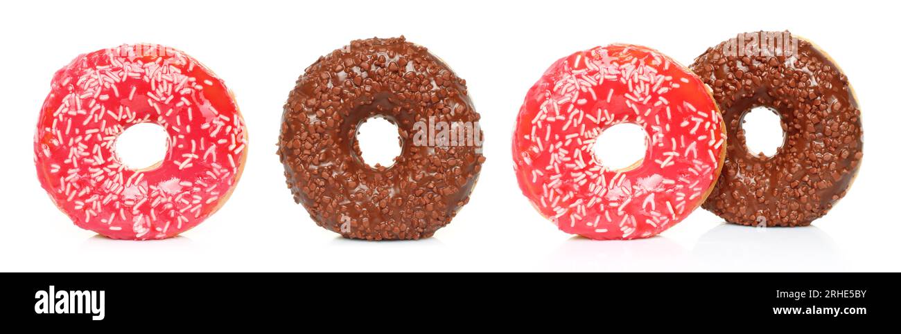 Close up glazed donuts set hi-res stock photography and images - Alamy