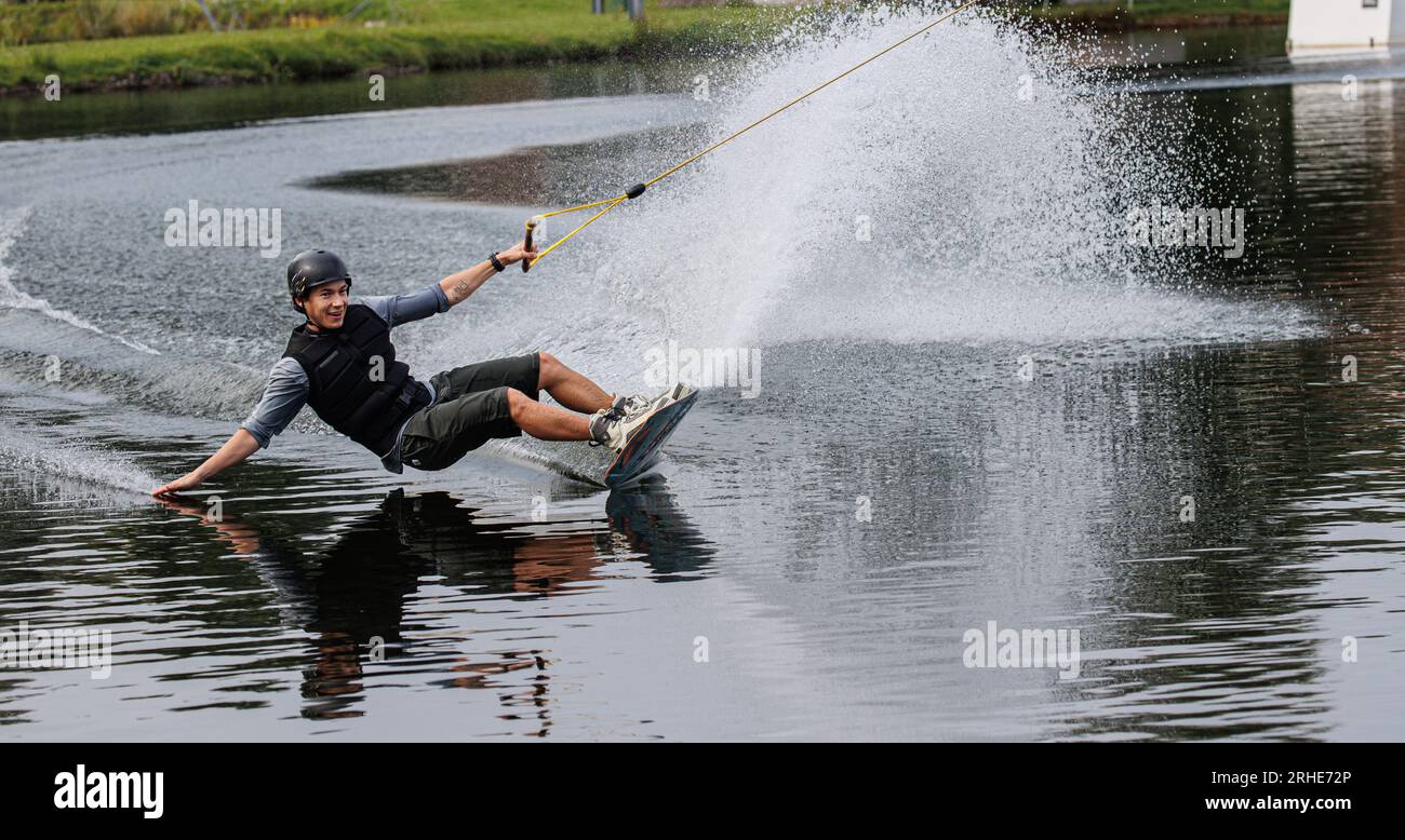 16.08.2023. Duisburg. Der WeltklasseWakeboarder Nico von Lerchenfeld