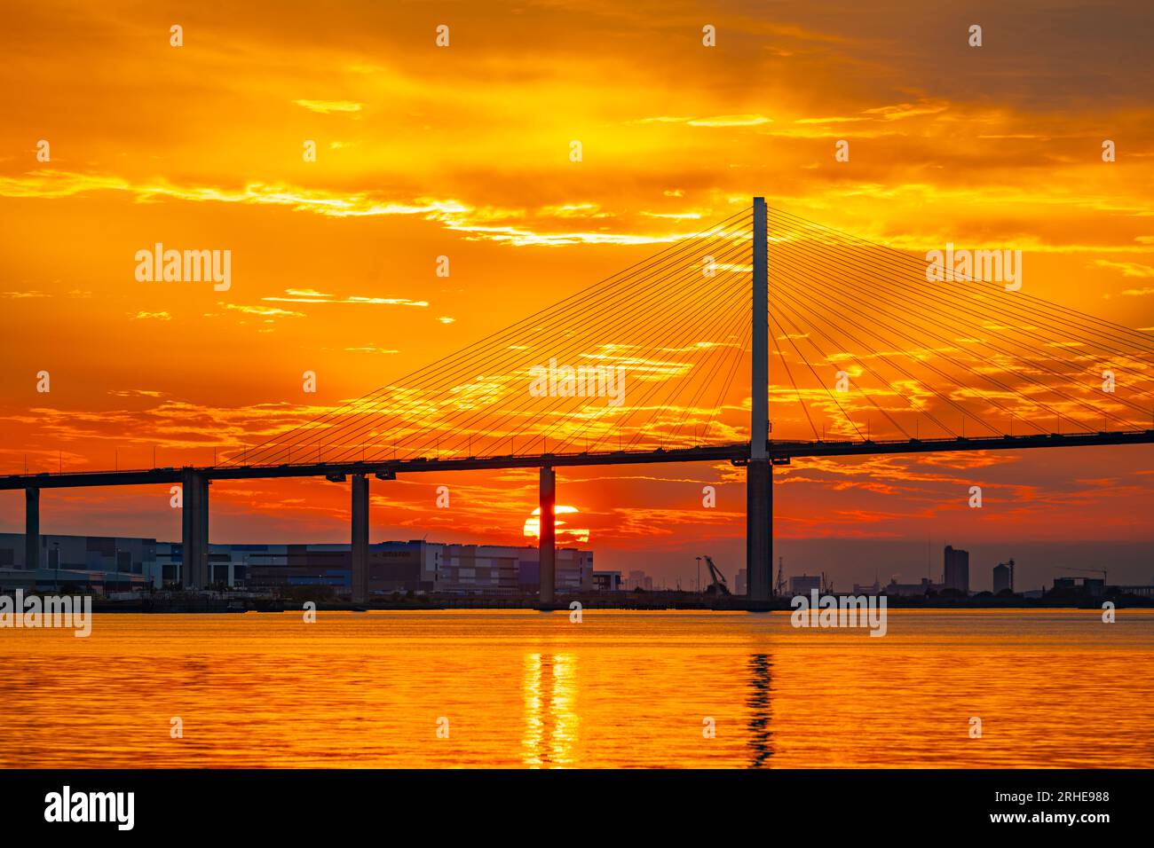 The Queen Elizabeth II bridge Known as the Dartford bridge across the