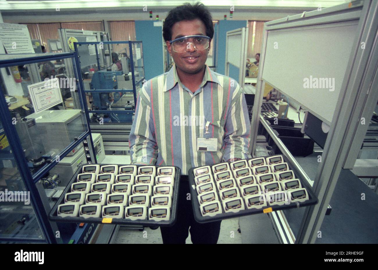 a Factory and Productions of Pager at the Electronic City in the city