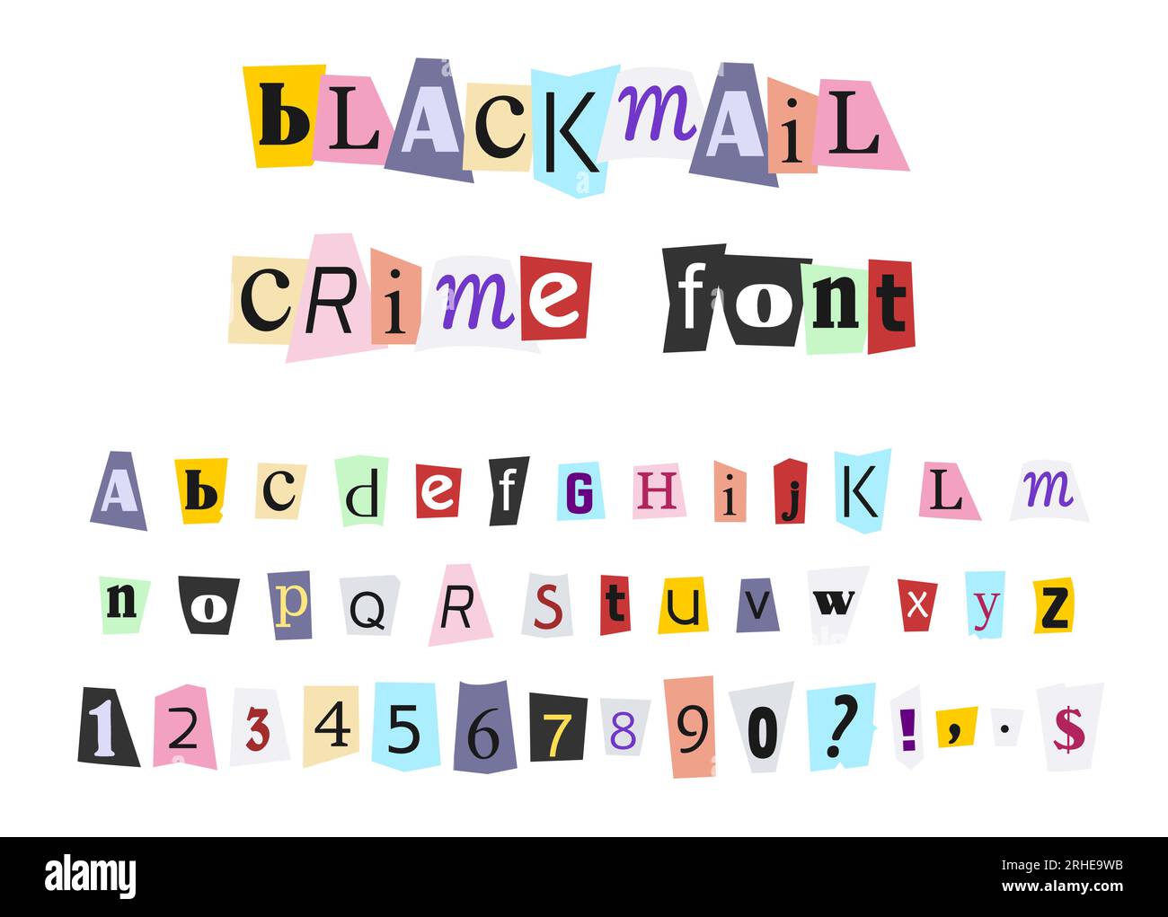 Blackmail anonymous demand letter newspaper cutout font design your