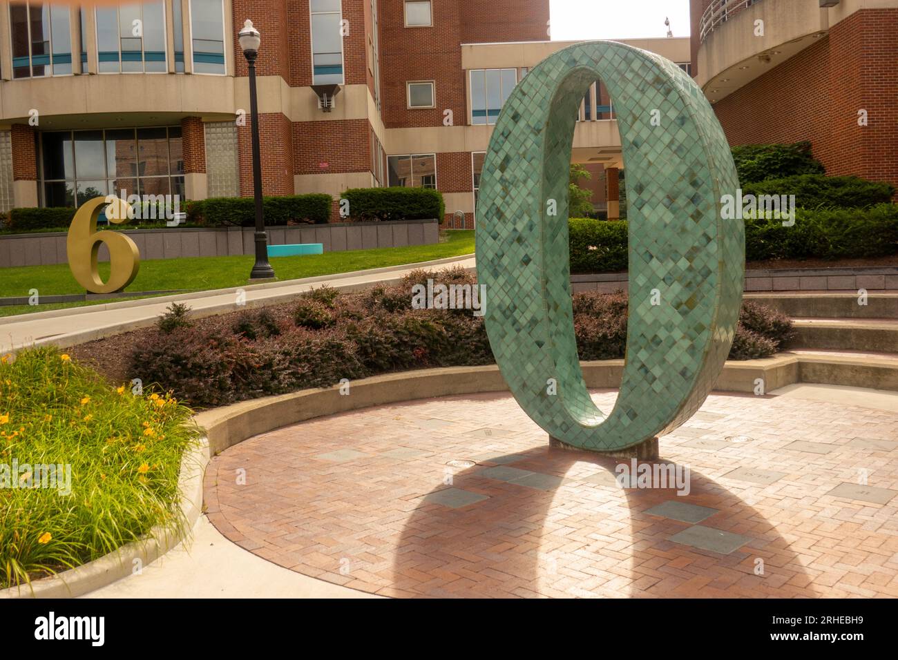 Garden of Constants at Ohio State University campus in Columbus Ohio Stock Photo