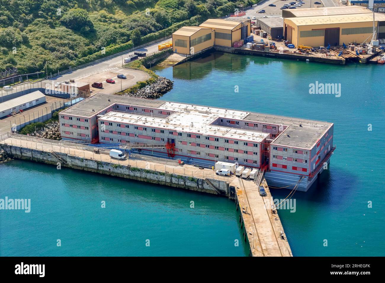 Portland, Dorset, UK. 16th August 2023. General view from the air of
