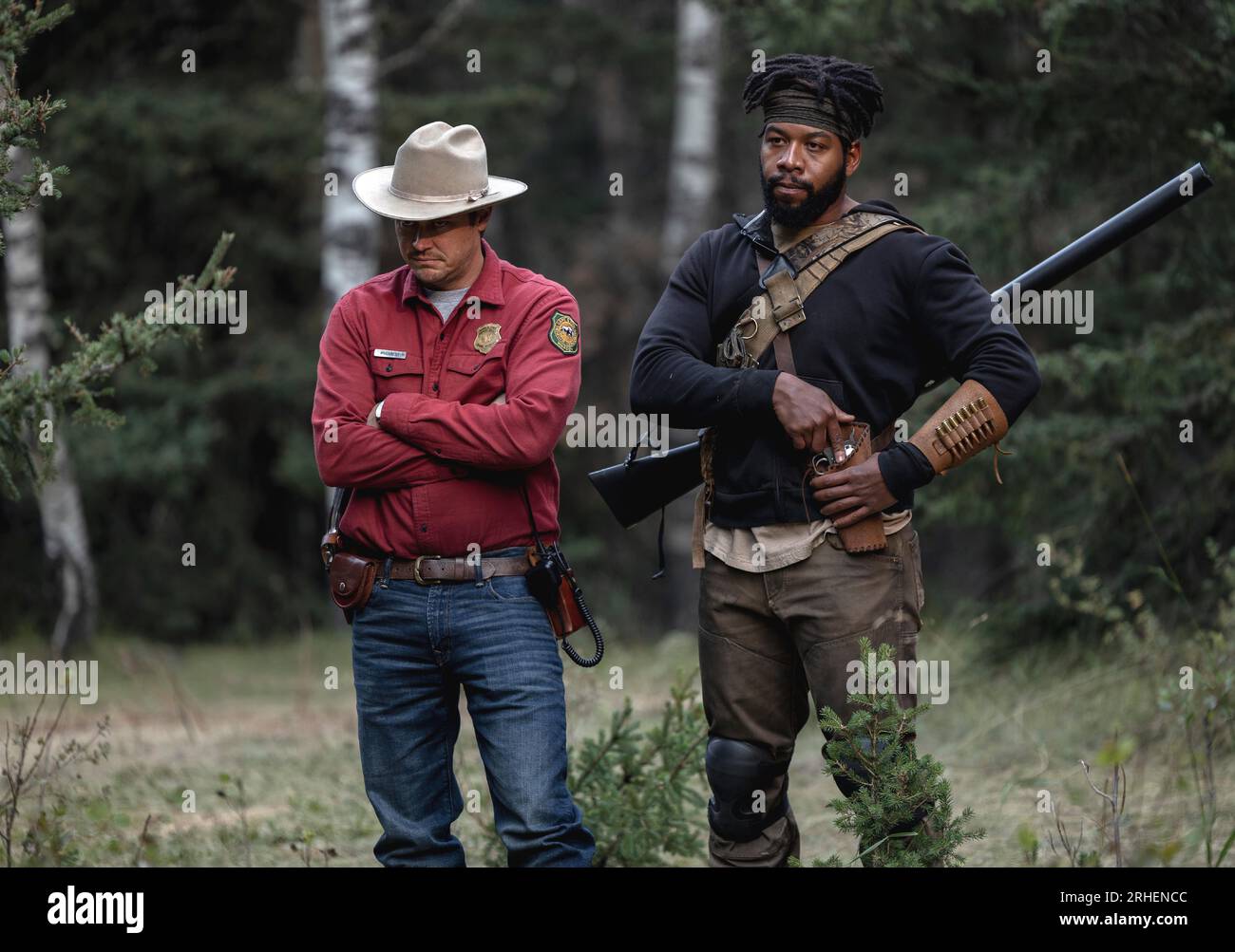 (LR) Michael Dorman as Joe Pickett and Mustafa Speaks as Nate