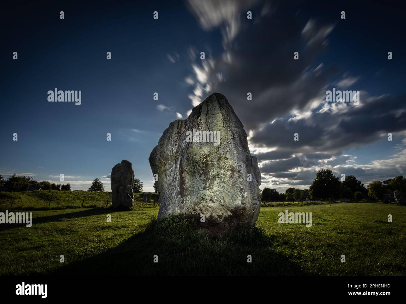 Avebury Stones, time lapse Stock Photo