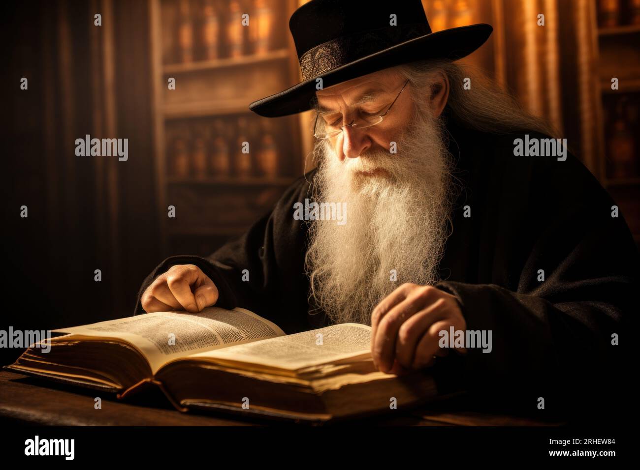 Happy Yom Kippur concept. Rabbi reading prayer book Stock Photo Alamy