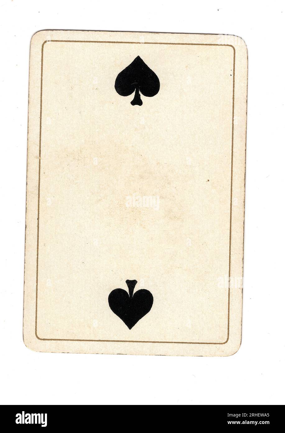 An antique two of spades playing card on a white background Stock Photo Alamy