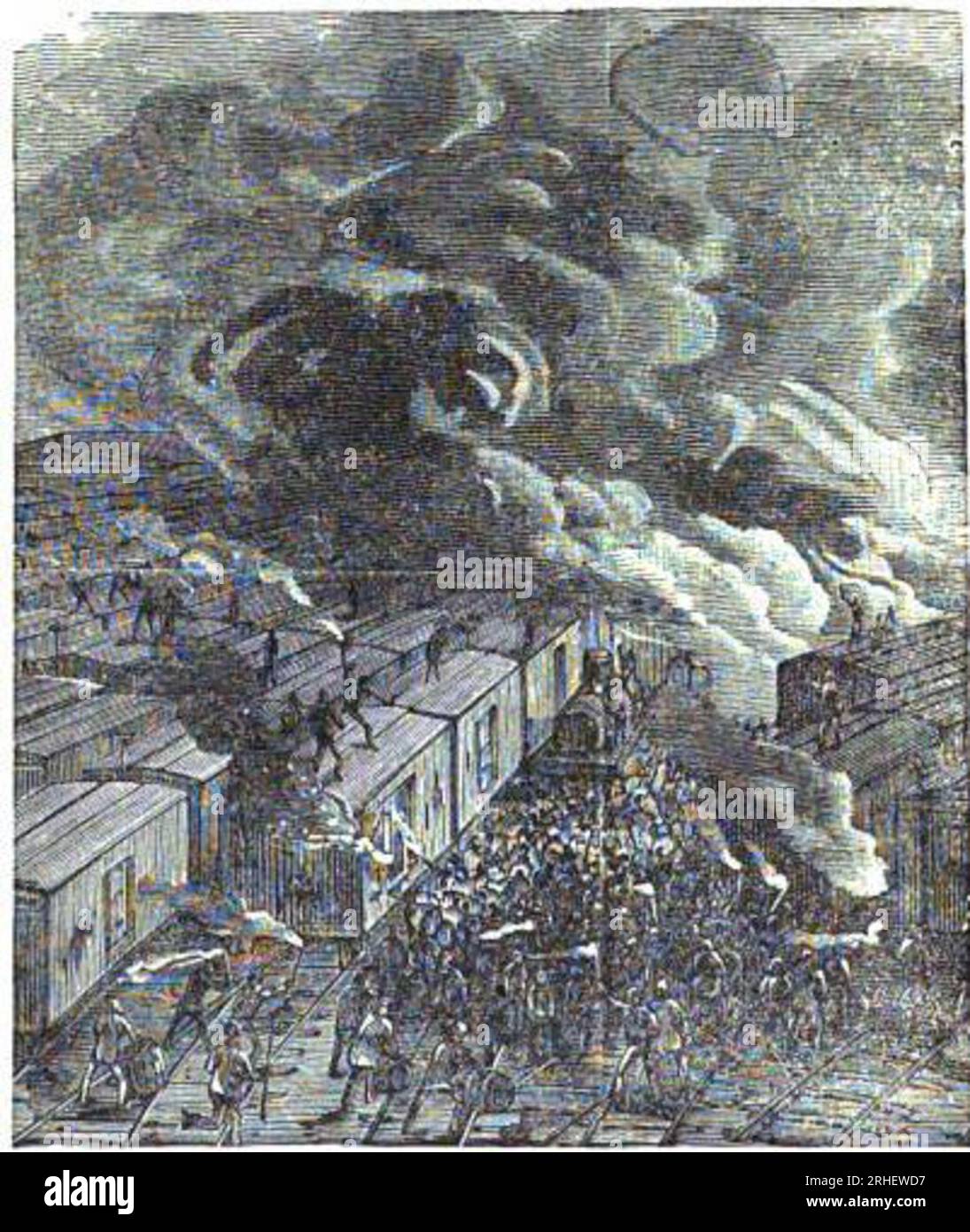 Pittsburgh railroad strike of 1877 Stock Photo - Alamy