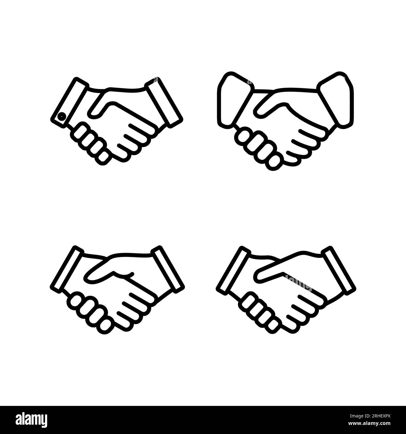 Hand shake icon vector. business handshake. contract agreement ...