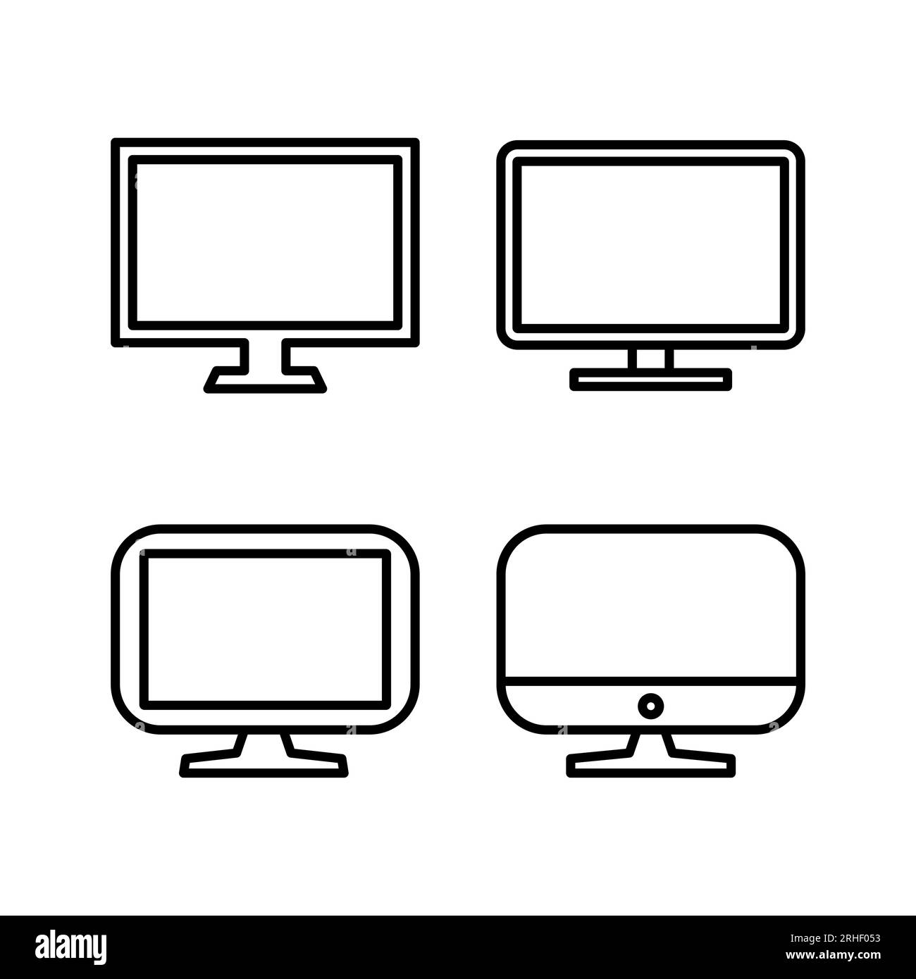 Computer icon vector. computer monitor icon Stock Vector Image & Art ...