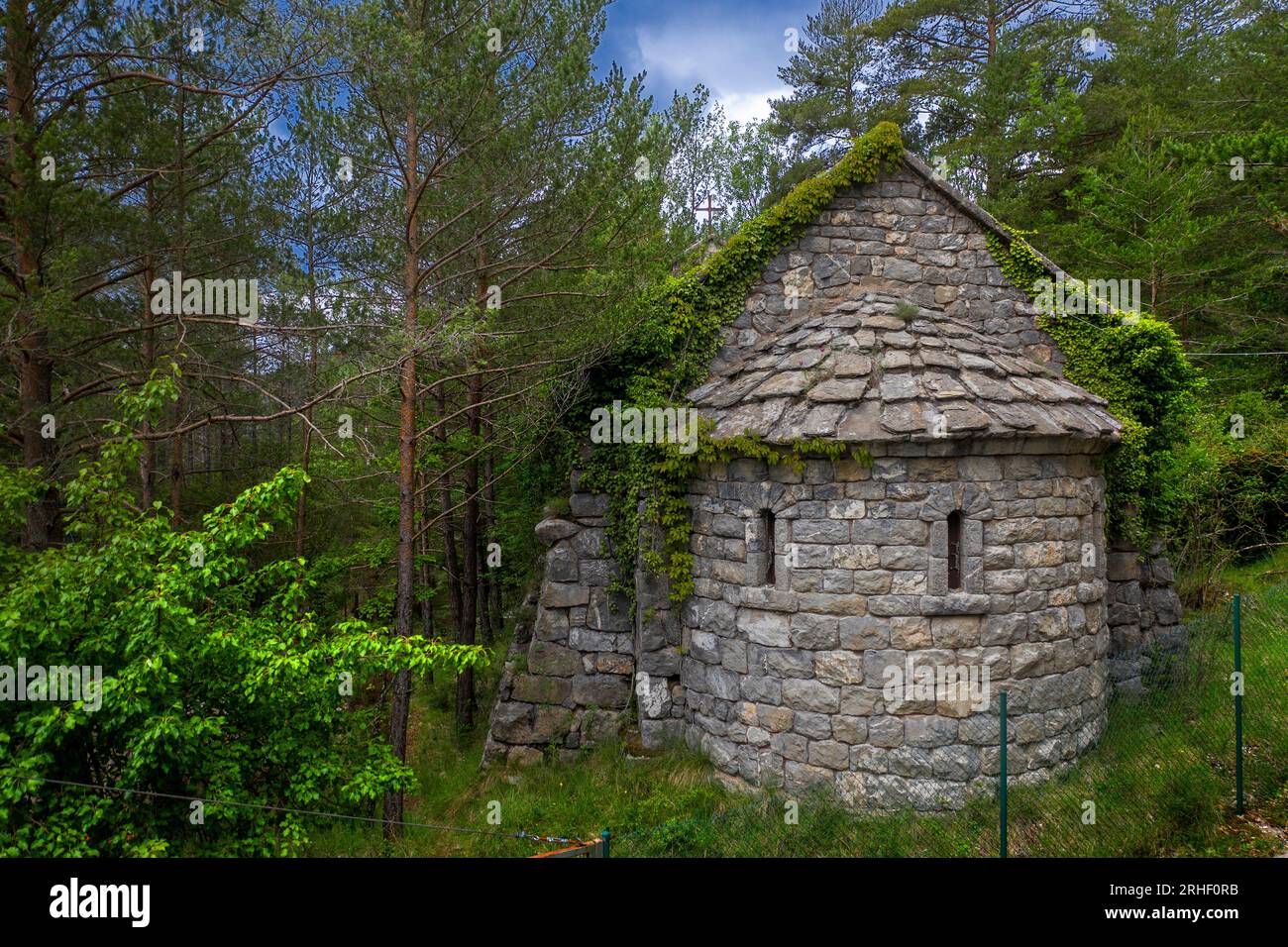 Ermita de Sant Jaume in the Museu de Ciment or Asland ciment museum, Castellar de n´hug, Berguedà, Catalonia, Spain.   Very close to the Catllaràs cha Stock Photo