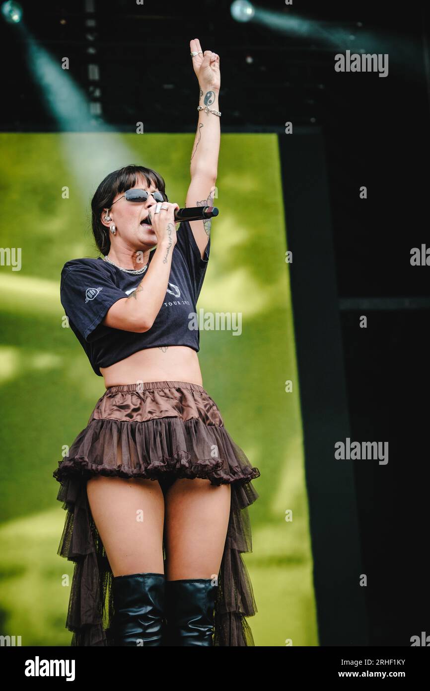 Gothenburg, Sweden. 12th, August 2023. The Swedish rapper Cleo performs a live concert during the Swedish music festival Way Out West 2023 in Gothenburg. (Photo credit: Gonzales Photo - Tilman Jentzsch). Stock Photo