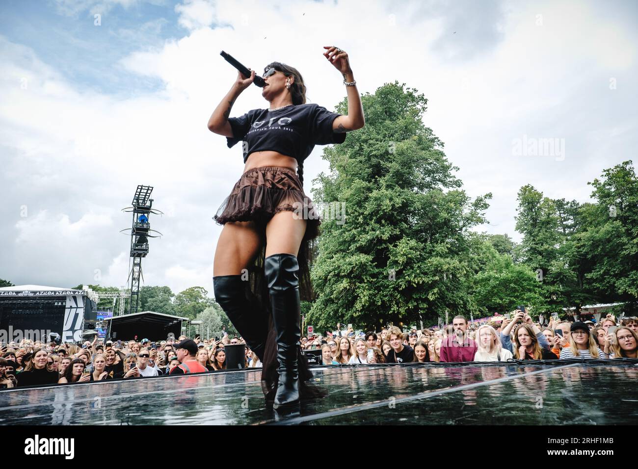 Gothenburg, Sweden. 12th, August 2023. The Swedish rapper Cleo performs a live concert during the Swedish music festival Way Out West 2023 in Gothenburg. (Photo credit: Gonzales Photo - Tilman Jentzsch). Stock Photo