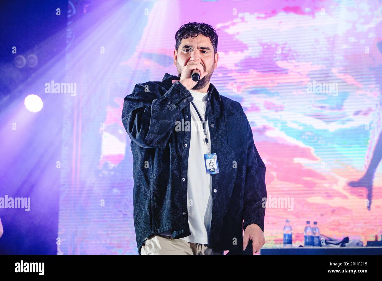 Gothenburg, Sweden. 11th, August 2023. The Swedish rapper Stor performs a live concert during the Swedish music festival Way Out West 2023 in Gothenburg. (Photo credit: Gonzales Photo - Tilman Jentzsch). Stock Photo