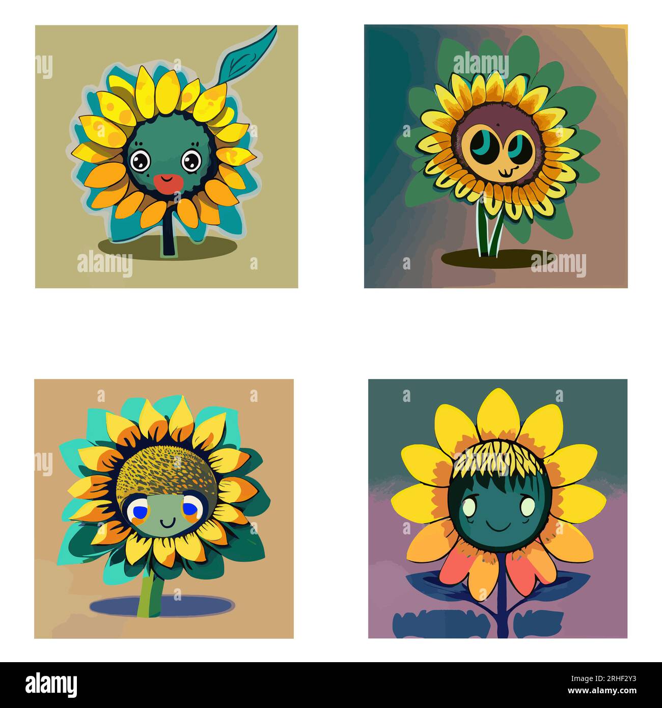 Pattern Print Sunflower Cartoon Men Long Robe