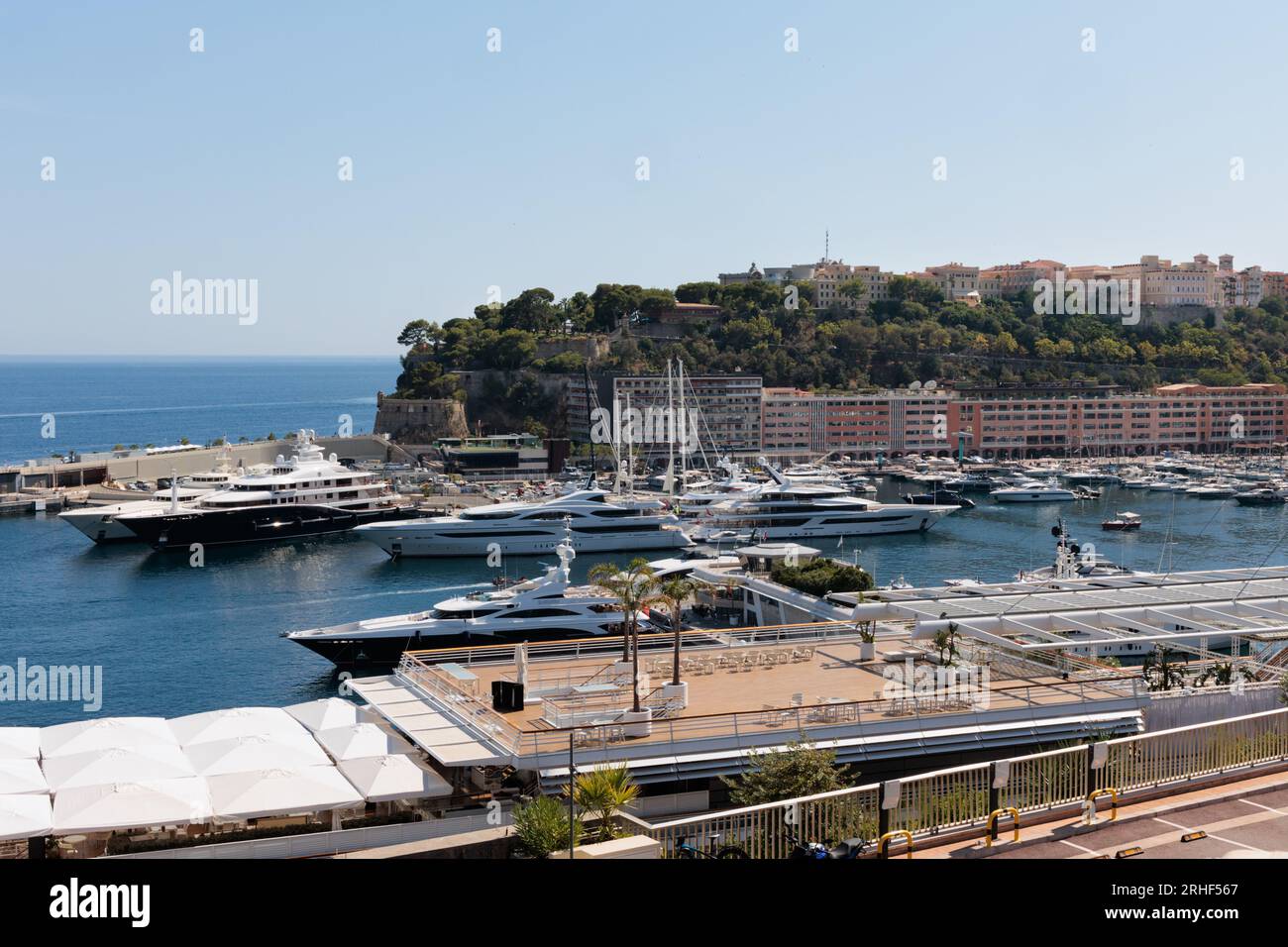 The harbour in Monte Carlo, Monaco Stock Photo