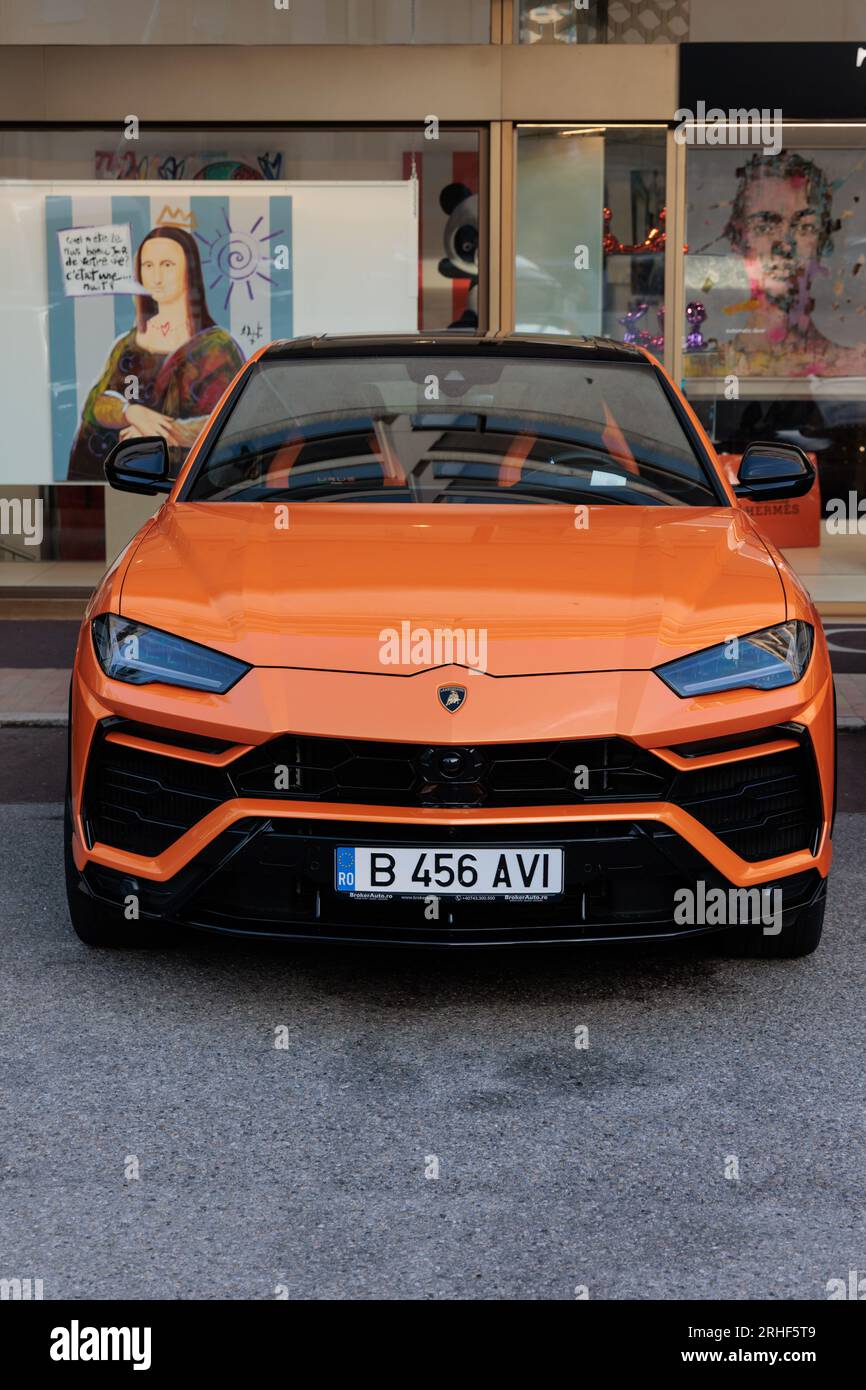 Lamborghini Urus Performante parked in Monte Carlo, Monaco Stock Photo