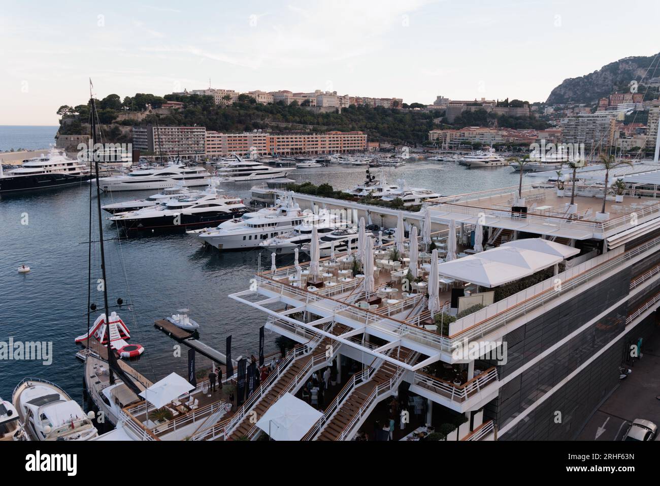 Monte Carlo harbour Stock Photo