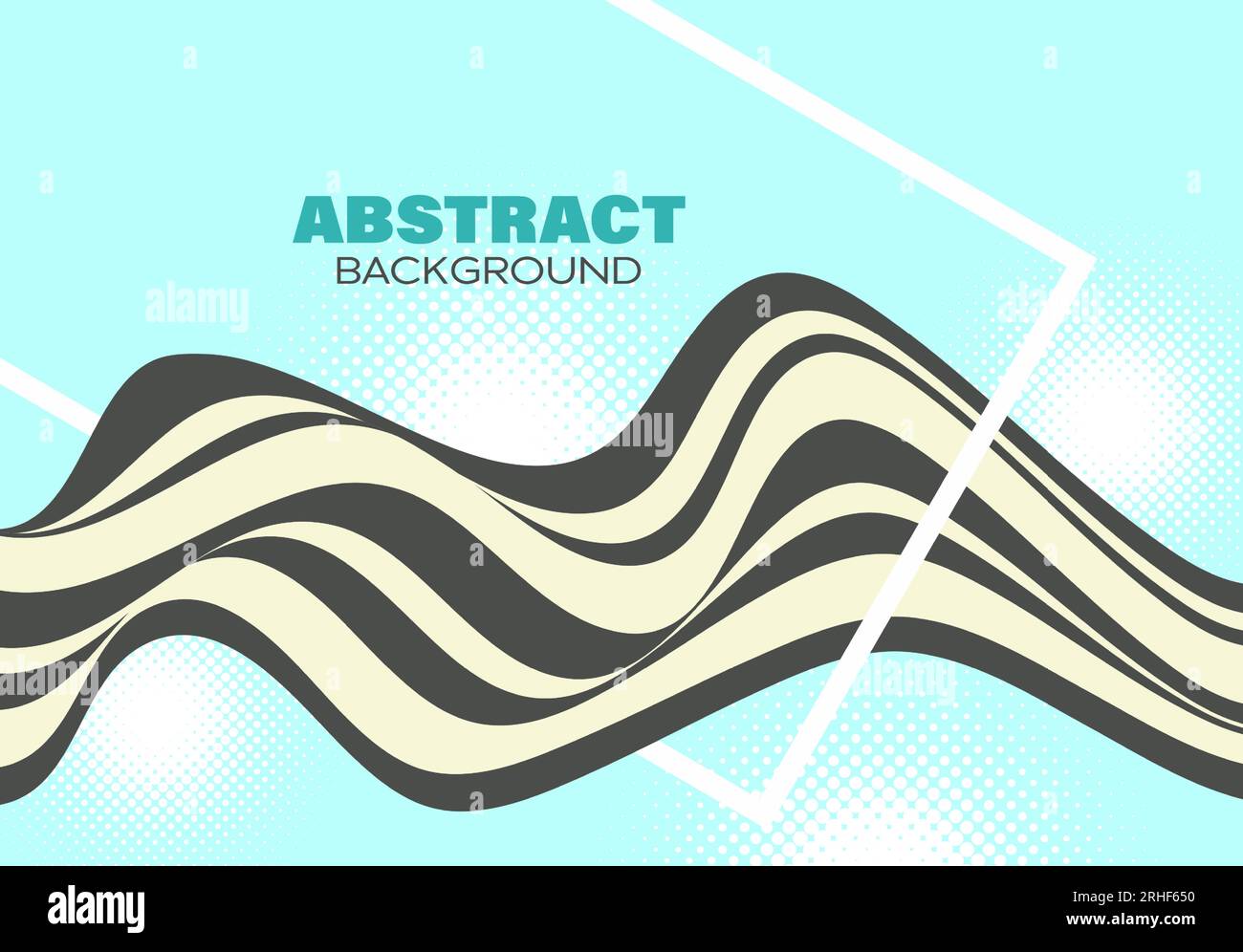Linear vector wavy abstract background, lines in retro style Stock ...