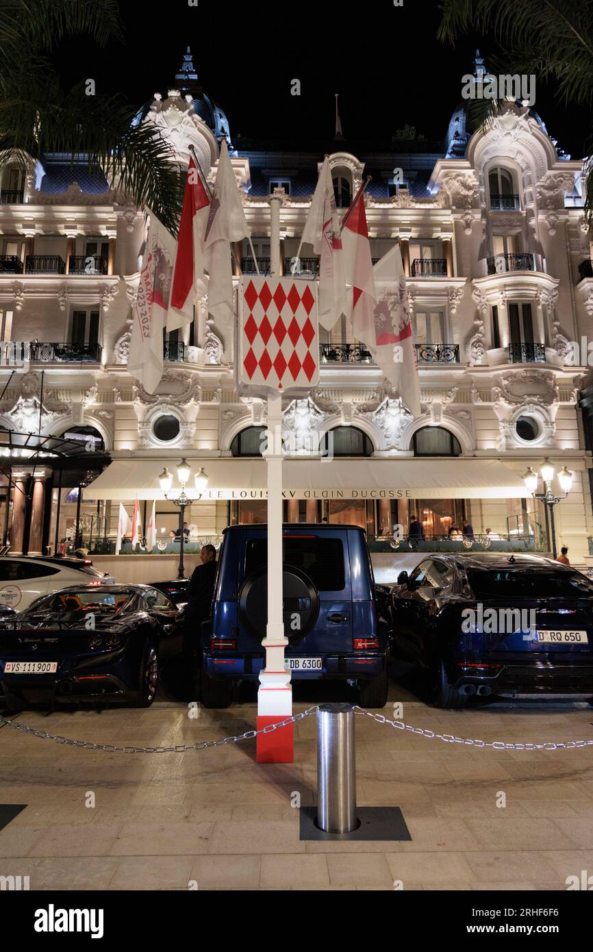 Hotel de Paris in Casino Square, Monte Carlo, Monaco Stock Photo