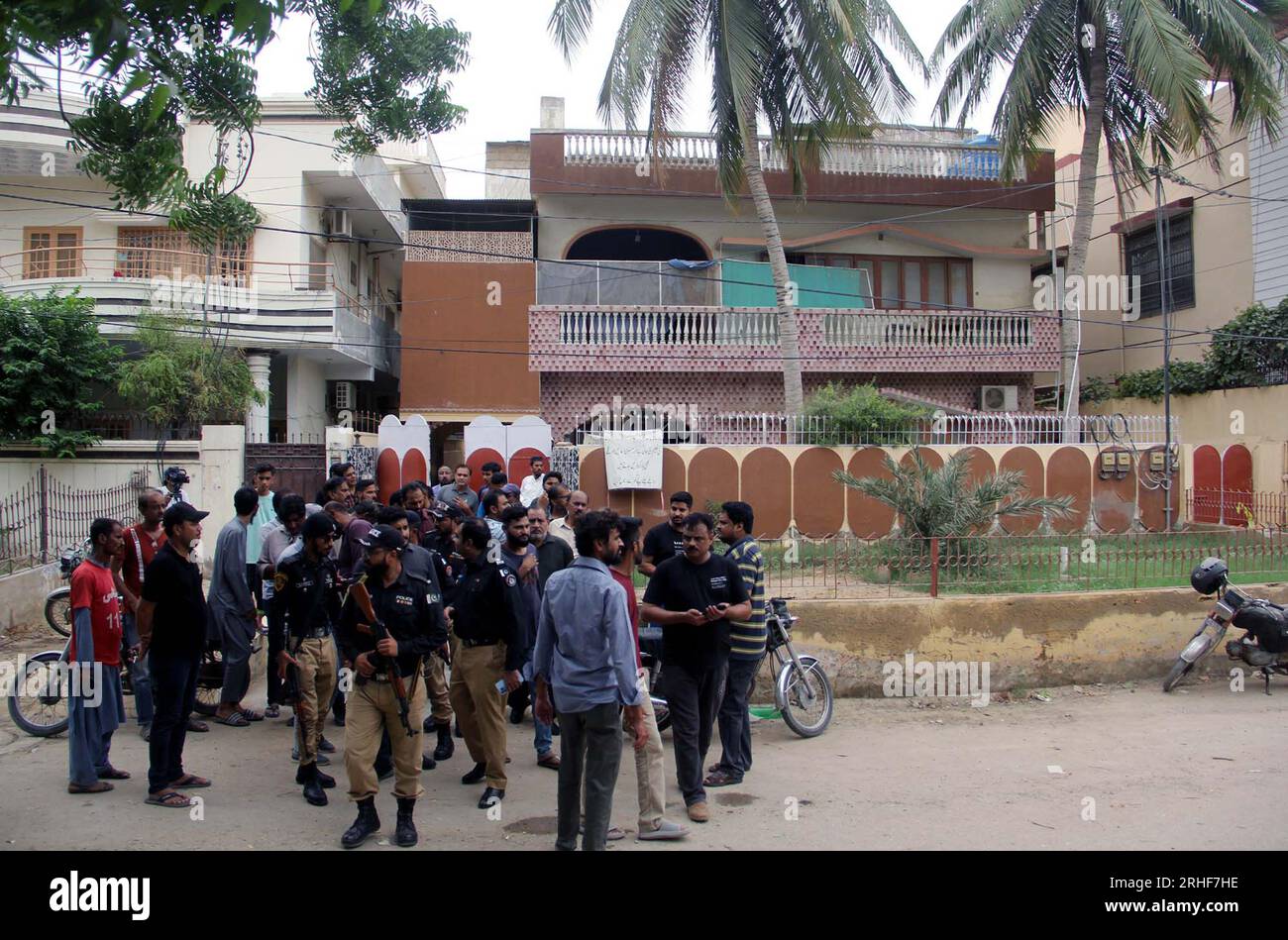 Karachi, August 16, 2023. View Of Site After Police Encounter During ...