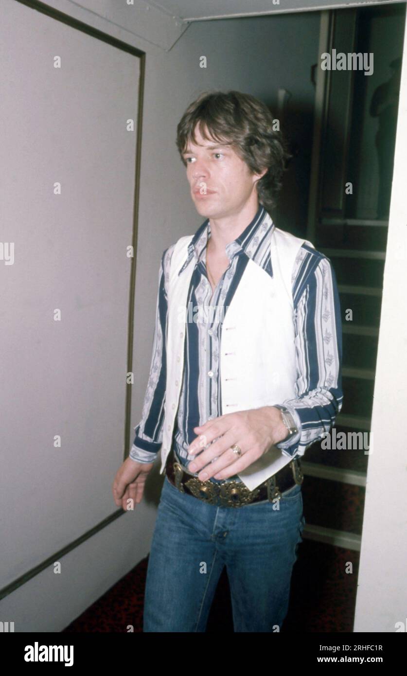 English singer songwriter Mick Jagger, founder and front man for the