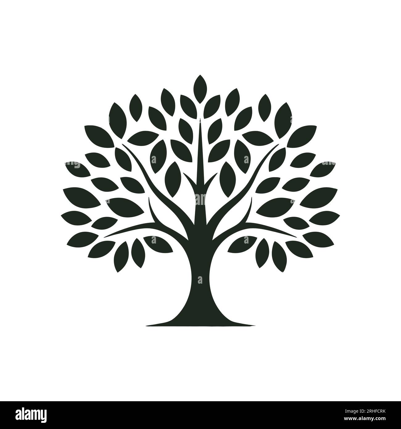 Tree logo, tree of life icon on white background. Vector illustration ...