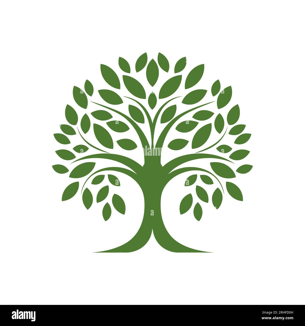 Tree logo, tree of life icon on white background. Vector illustration ...